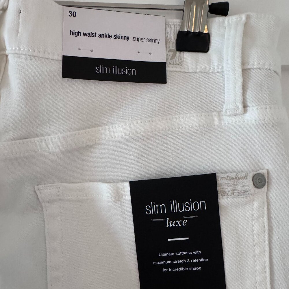 7 For All Mankind White Super Skinny Jeans Size 30 NWT - Picture 5 of 5
